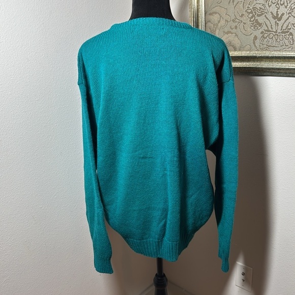 Tulchan pure new wool vintage crewneck sweater sz L - Picture 3 of 6